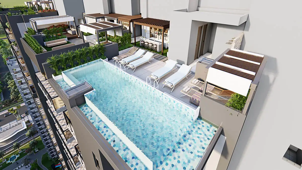 Rooftop pool